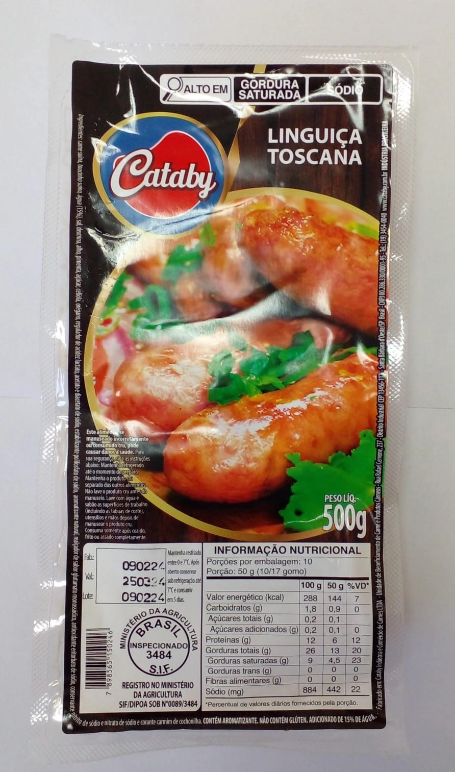 Linguica Toscana Cataby 500g