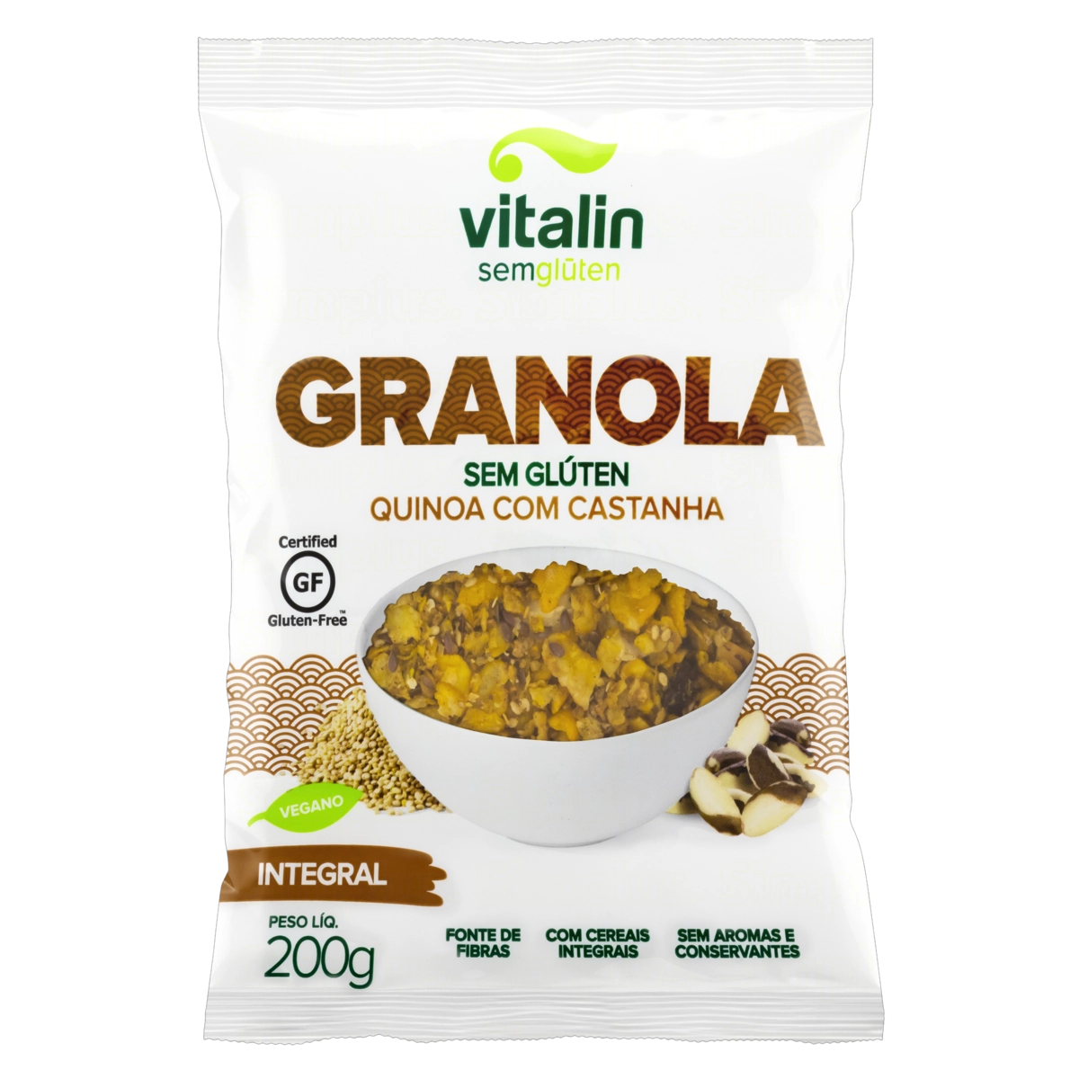 Granola Quinoa Com Castanha Vitalin Pacote 200g