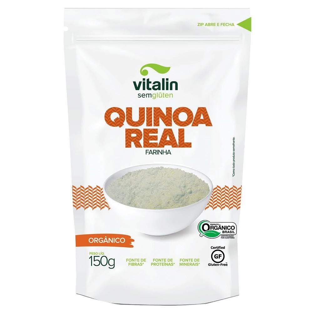 Farinha De Quinoa Real Orgânica Vitalin Pouch 150g