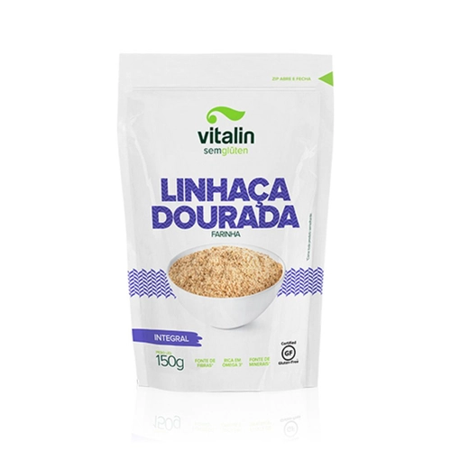Linhaça Dourada Em Grãos Integral Vitalin Pouch 120g