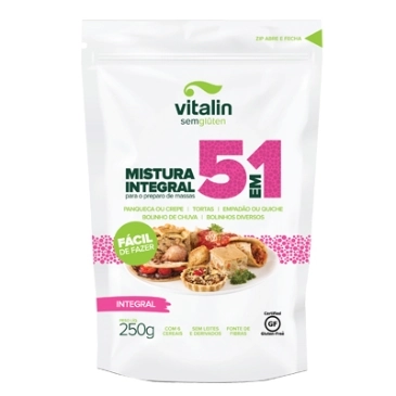 Mistura Para Massas 5x1 Integral Vitalin 250g