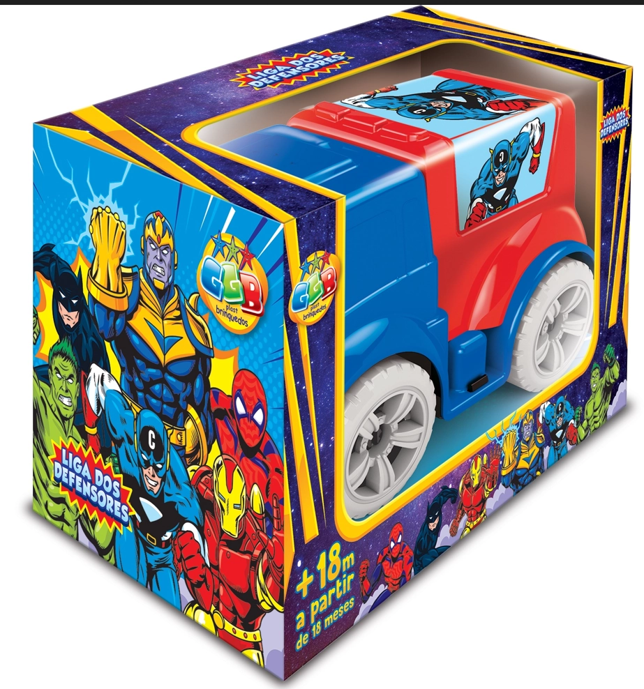 Carrinho Mini Defensor Azul Ii Plastico 16cm