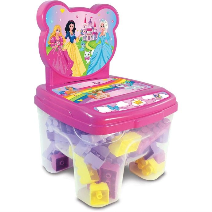 Brinquedos De Montar Toy Cadeira C/24 Blocos