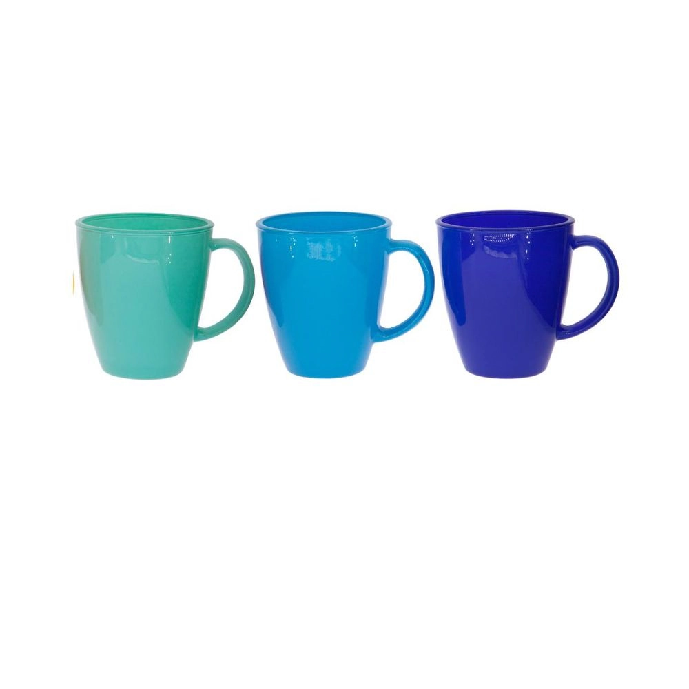 Kit C/ 3 Canecas 340ml Coloridas Casa Ambiente