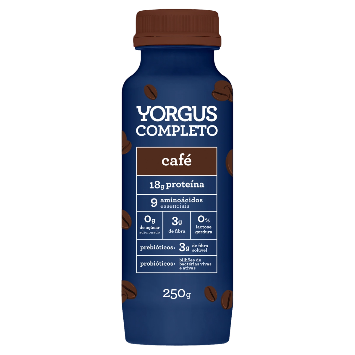 Iogurte Desnatado Café Zero Lactose Yorgus Completo Frasco 250g