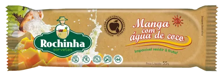 Picole Rochinha 55g Manga C Agua De Coco