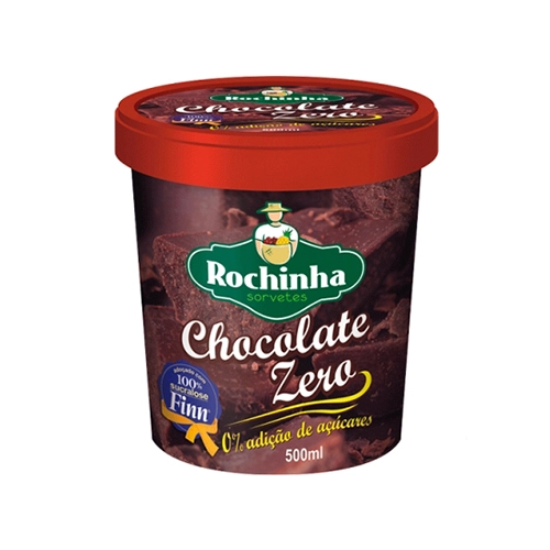 Sorvete Chocolate Rochinha Zero Pote 470ml