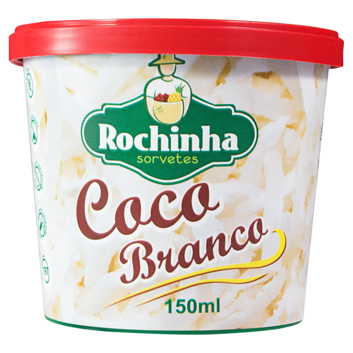 Sorvete Coco Branco Rochinha Pote 150ml