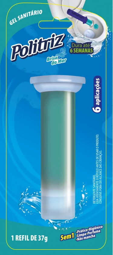 Gel Sanitario Politriz Refil 37gr Brisa Do Mar