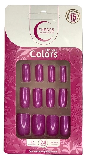 Unhas Fhaces Colors Metallic C/24 Pink