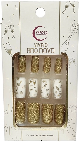 Unhas Fhaces Viva O Ano Novo C/36 Espumante Da Sorte