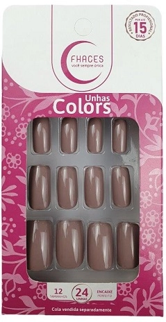 Unhas Fhaces Colors C/24 Cheia De Mania