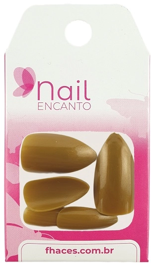 Unhas Fhaces Nail Encanto Stiletto C/28 Dourada