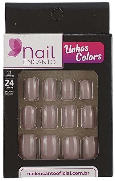 Unhas Fhaces Nail Encanto Colors Curta C/24 Nude Violeta