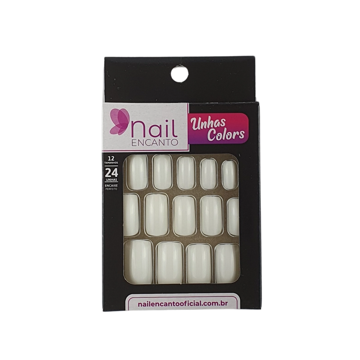 Unhas Fhaces Nail Encanto Colors Longa C/24 Branca