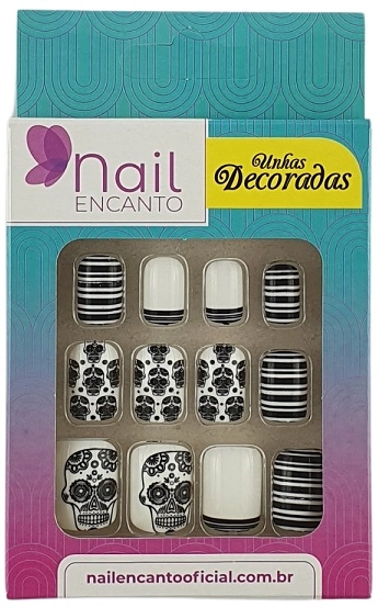 Unhas Fhaces Nail Encanto Decoradas C/24 Mexicanas
