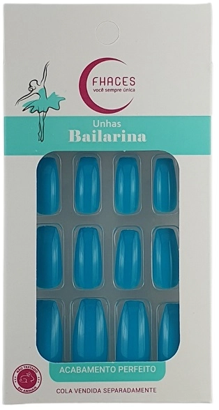 Unhas Fhaces Bailarina C/28 Oceano Azul