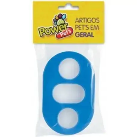 Comedouro Power Pets C/3 Furos Cristal 1un