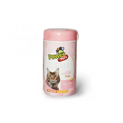 Lencos Umedecidos Power Pets Gatos 75un