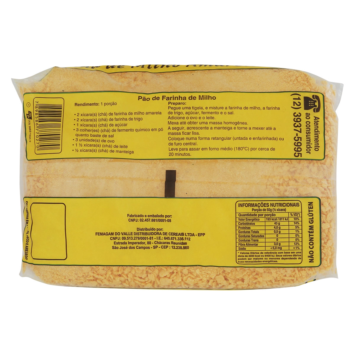 Do Valle Farinha Milho Amarela 1kg