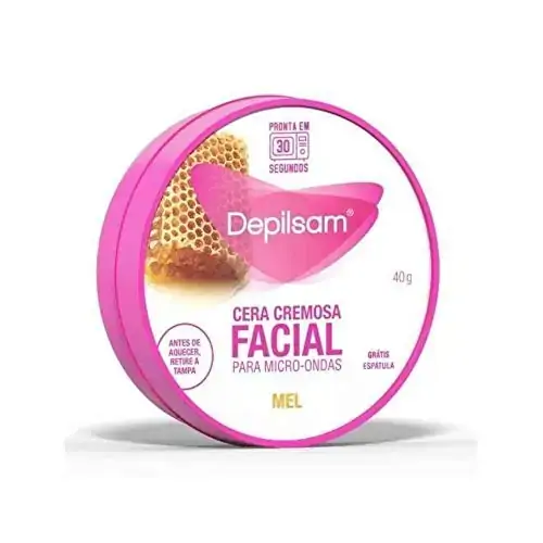 Cera Depilatória Cremosa Micro Ondas Mel Tradicional Depilsam 40g Grátis Espátula