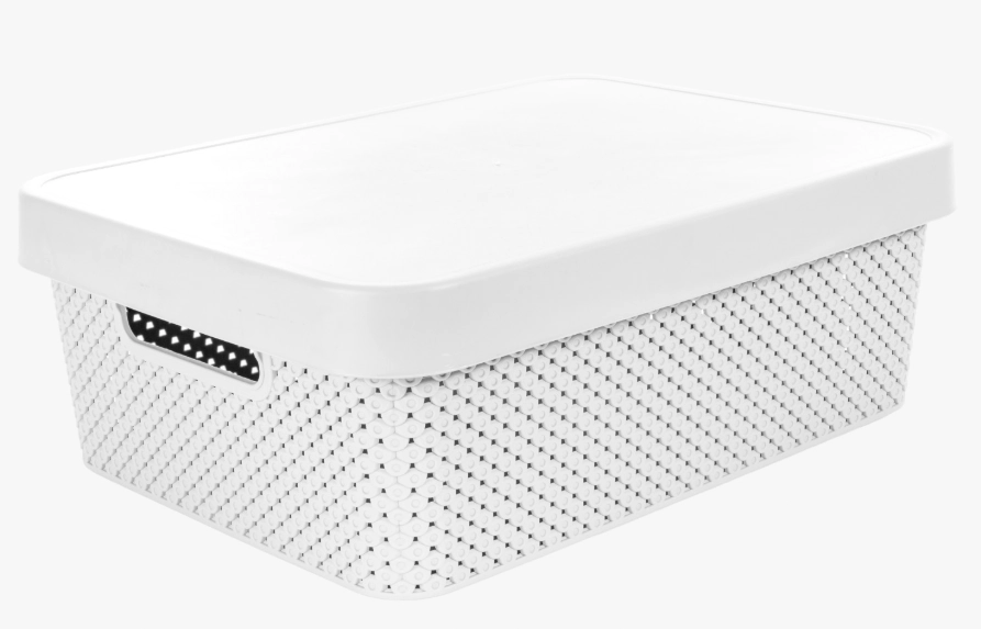 Cesto Organizador C/tampa 11l Branco Lummar