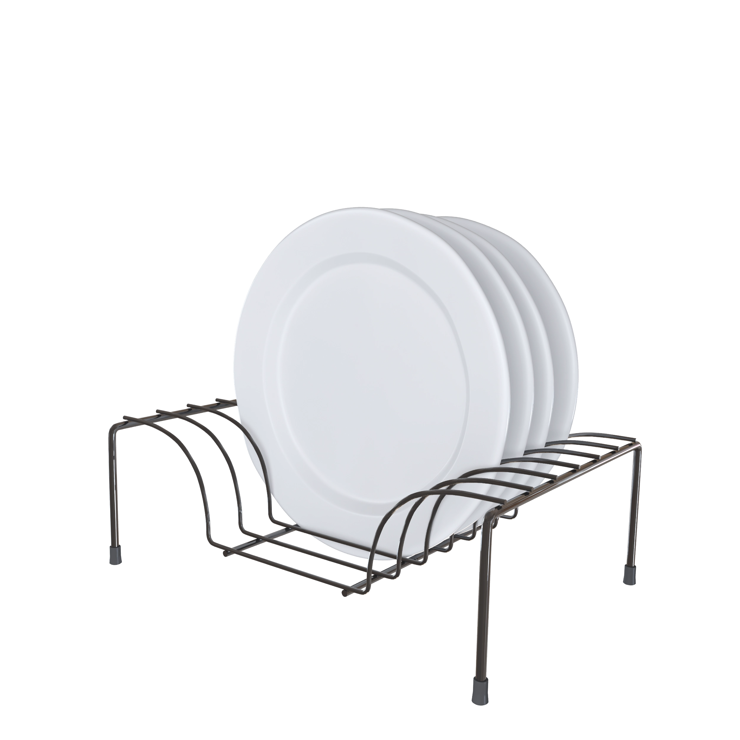 Suporte Vertical Otimizee 6 Pratos Preto Or0164 Dicarlo