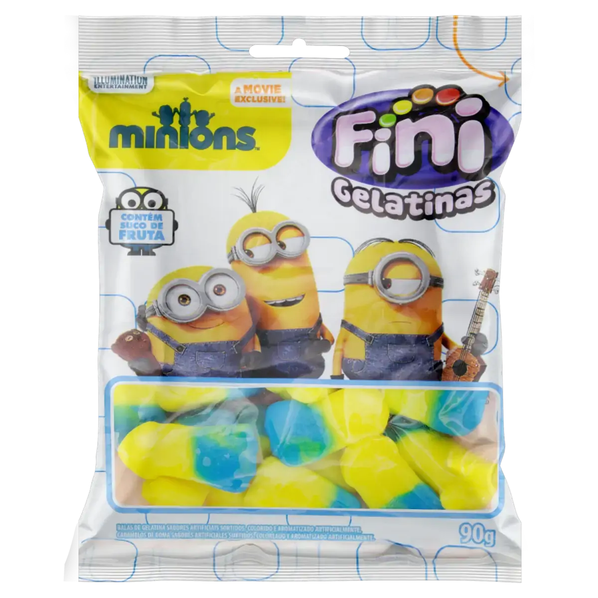 Bala De Gelatina Sortida Minions Fini Pacote 90g