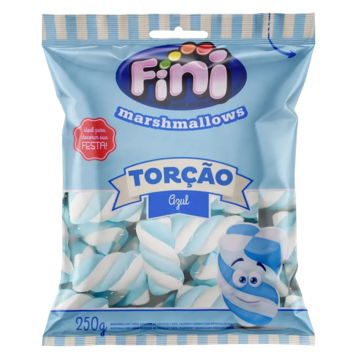 Marshmallow Torção Groselha E Nata Fini Pacote 250g