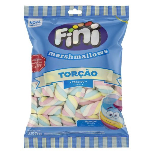 Marshmallow Baunilha Torção Fini Pacote 250g
