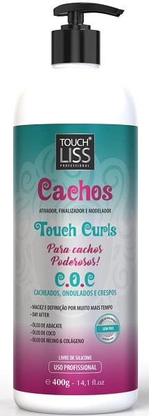 Ativador E Finalizador Touch Liss 400g Touch Curls Cachos