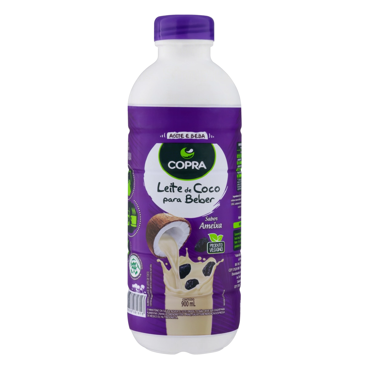 Bebida à Base De Leite De Coco Ameixa Copra Garrafa 900ml