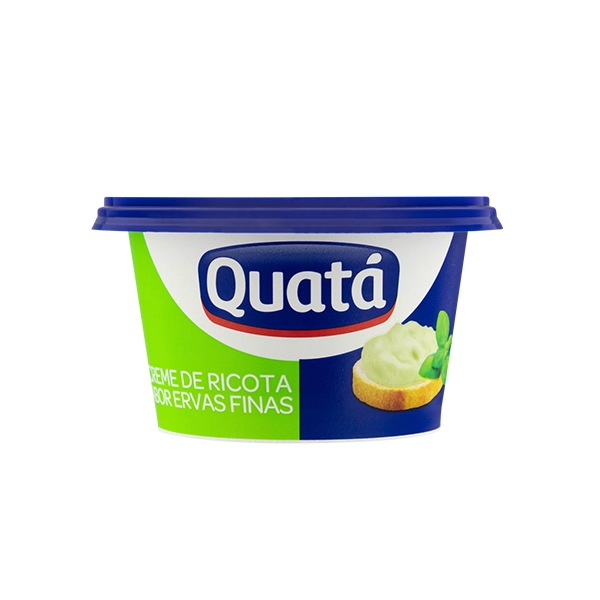 Creme De Queijo Ricota Ervas Finas Quatá Pote 150g