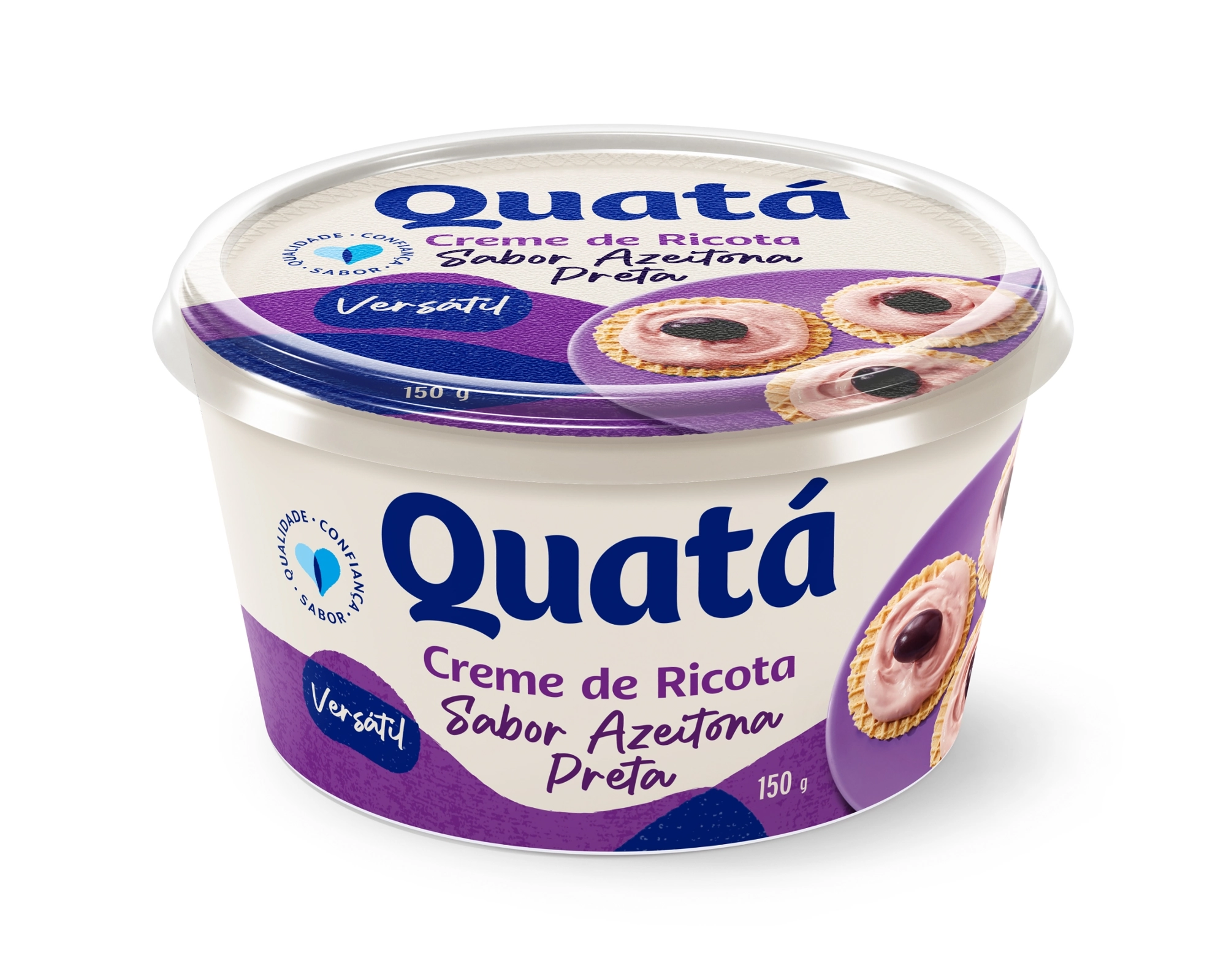 Creme De Queijo Ricota Azeitona Preta Quatá Pote 150g