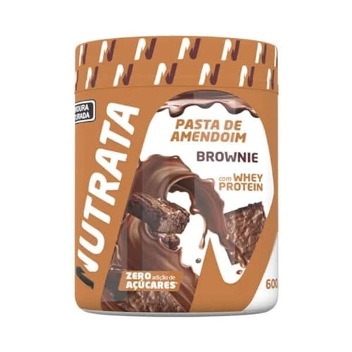 Pasta Amendoim Whey Sabor Brownie 600g