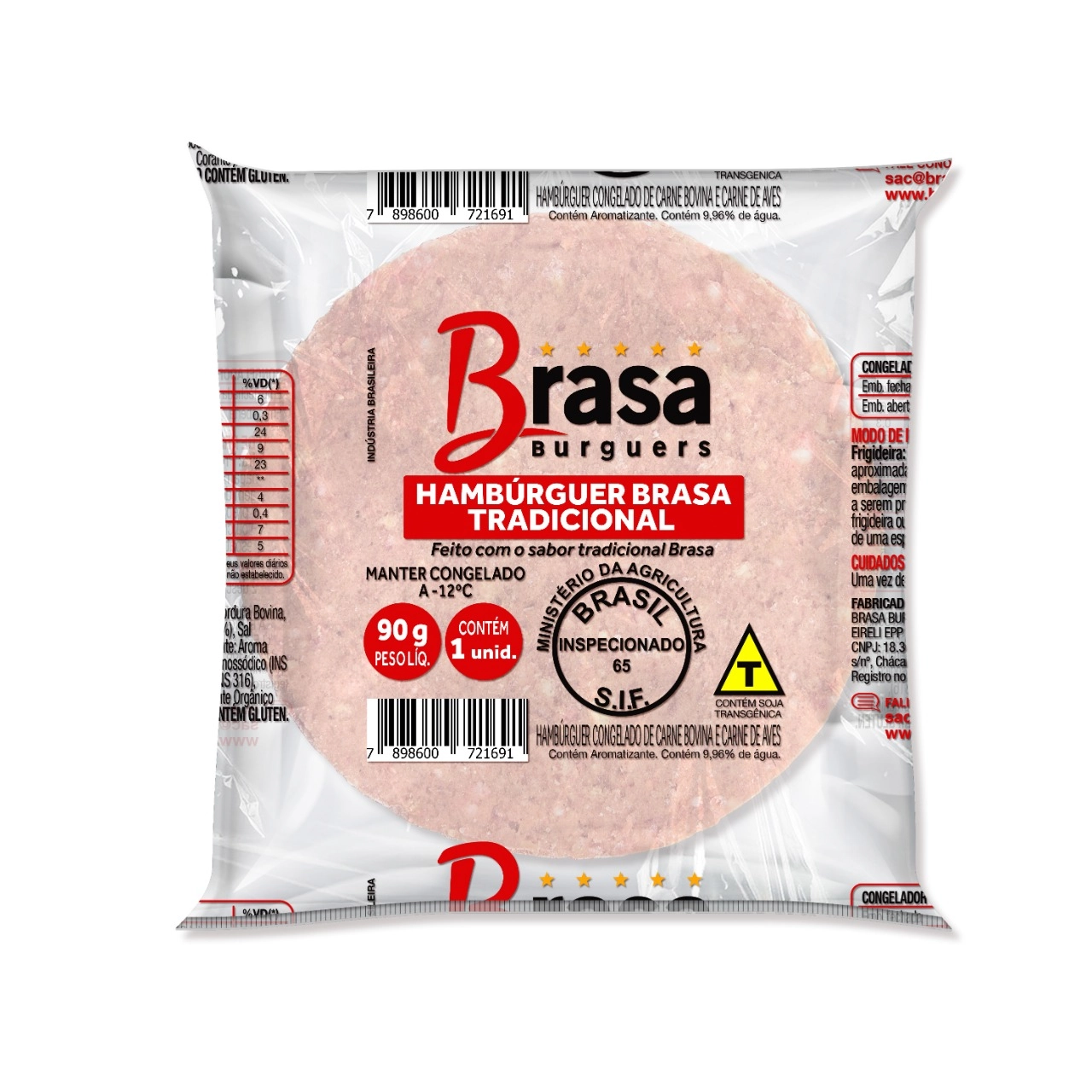 Hamb. Brasa Burguers 90g Bovino