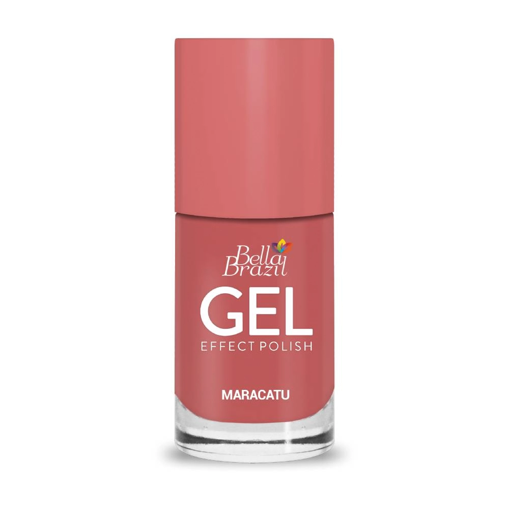 Esmalte Bella Brazil 802 Maracatu Laranja Efeito Gel 8ml