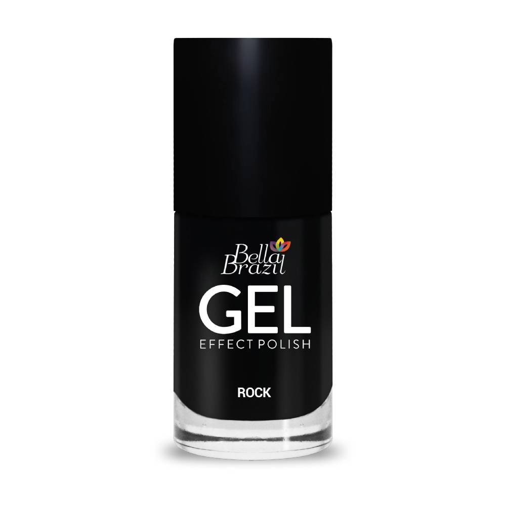 Esmalte Bella Brazil 810 Rock Preto Efeito Gel 8ml