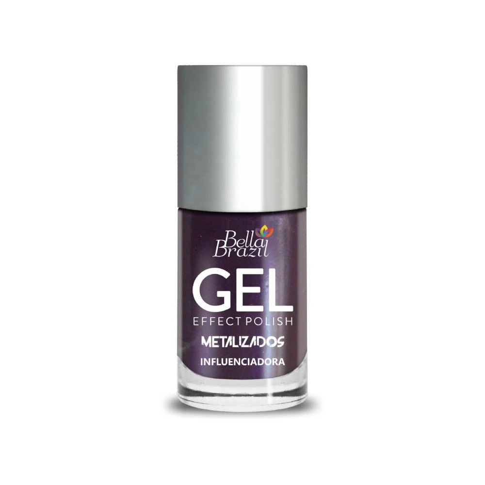 Esmalte Bella Brazil Influenciadora Efeito Gel Metálico 8ml
