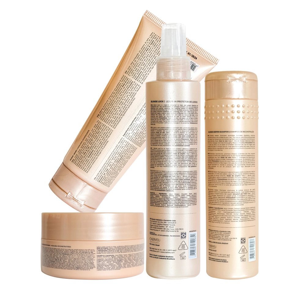 Cadiveu Blonde Reconst Kit Home Care Sh Masc Leave In Prot