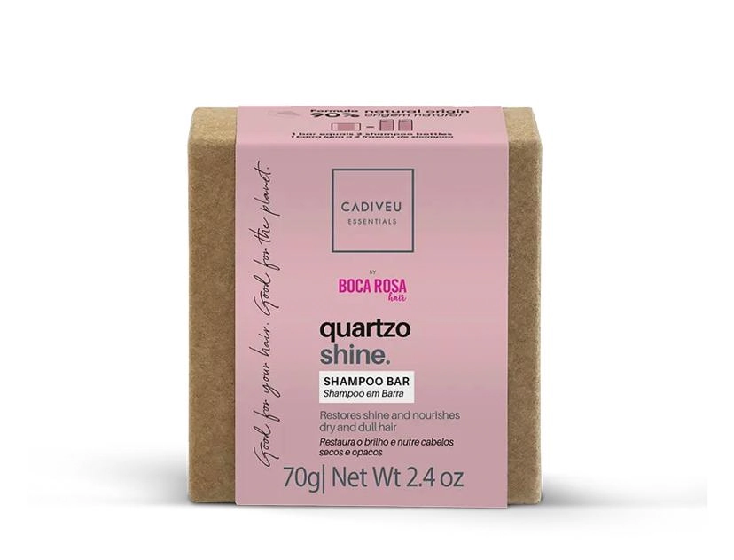 Shampoo Em Barra 70g Boca Rosa Quartzo Shine Cadiveu