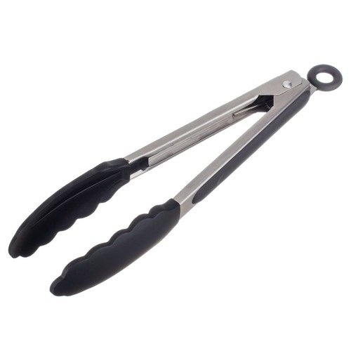 Pegador Inox C/.ponta Silic Preto 23cm