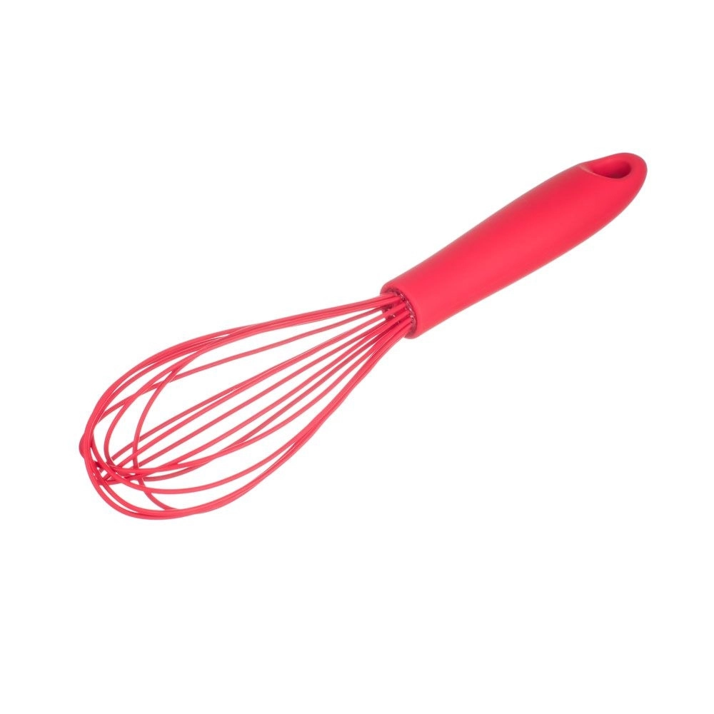 Batedor Manual Weck Fio Silicone C/cabo Em Pp Vermelho
