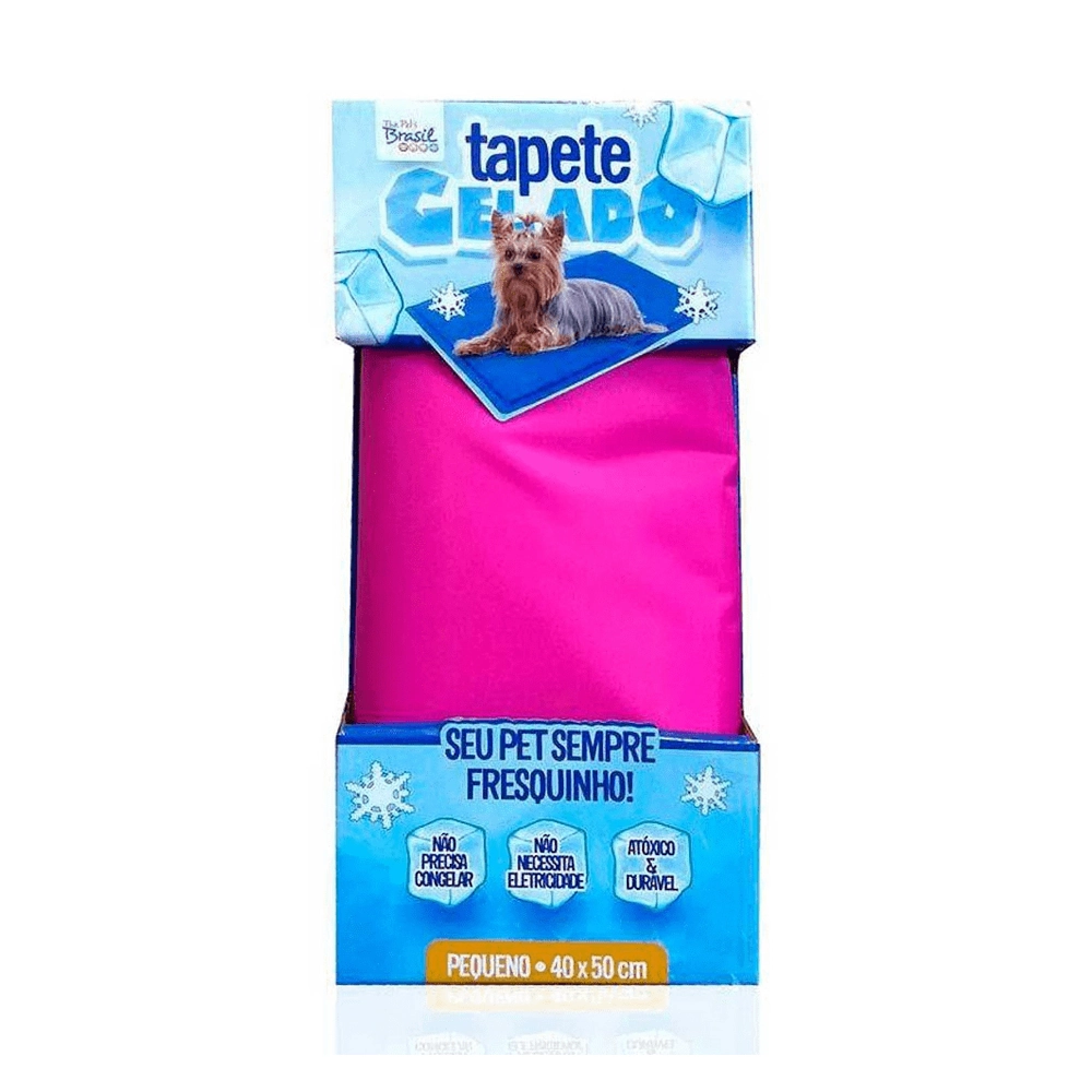 Tapete Gelado The Pets Brasil Rosa Pequeno 40x50 Cm