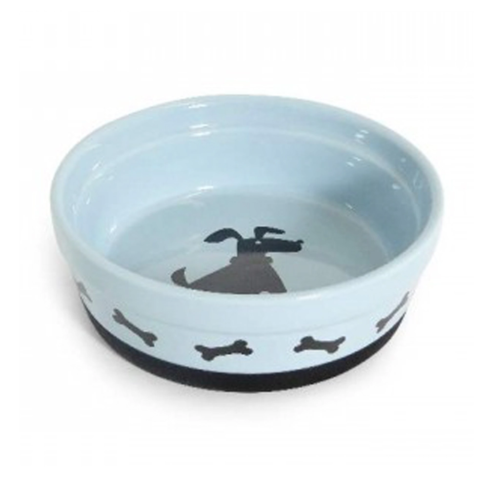 Comed Porcelana Cao Azul E Preto 500 Ml.