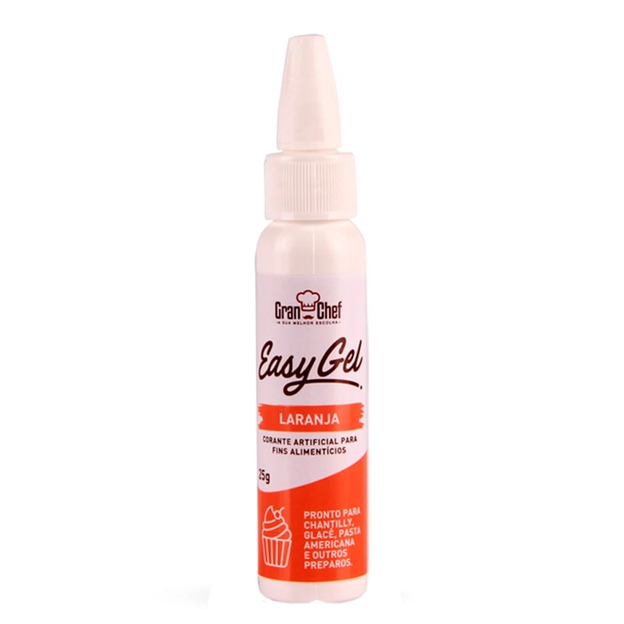 Corante Easy Gel Laranja 25g Gran Chef