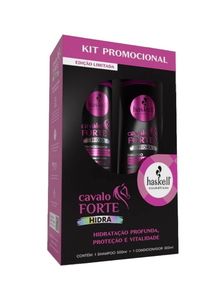 Kit Haskell Hidra Cavalo Forte Sh 500ml Cond 300ml