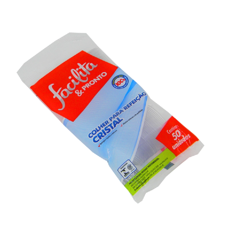 Colher Cristal Facilita Pronto C/ 50 Unid