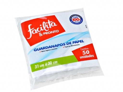 Guardanapo Facilia Pronto 31x30 Cm C/50un