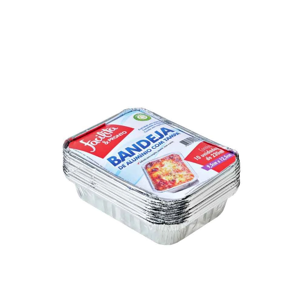 Bandeja Alumãnio Facilita Pronto 230ml 10un